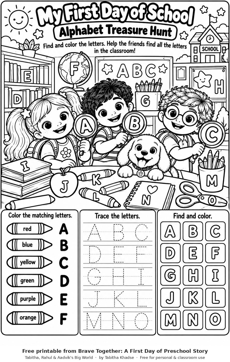 Preview of Alphabet Treasure Hunt worksheet