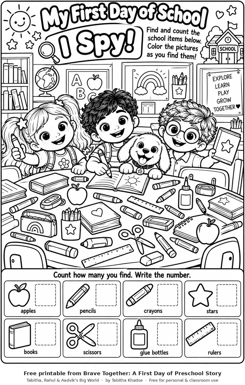 Preview of First Day I Spy worksheet