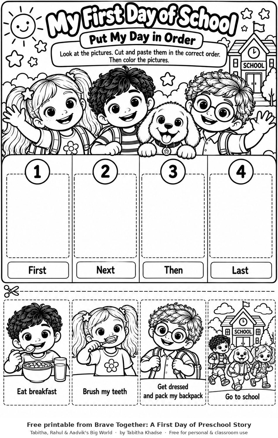 Preview of Put My Day in Order worksheet