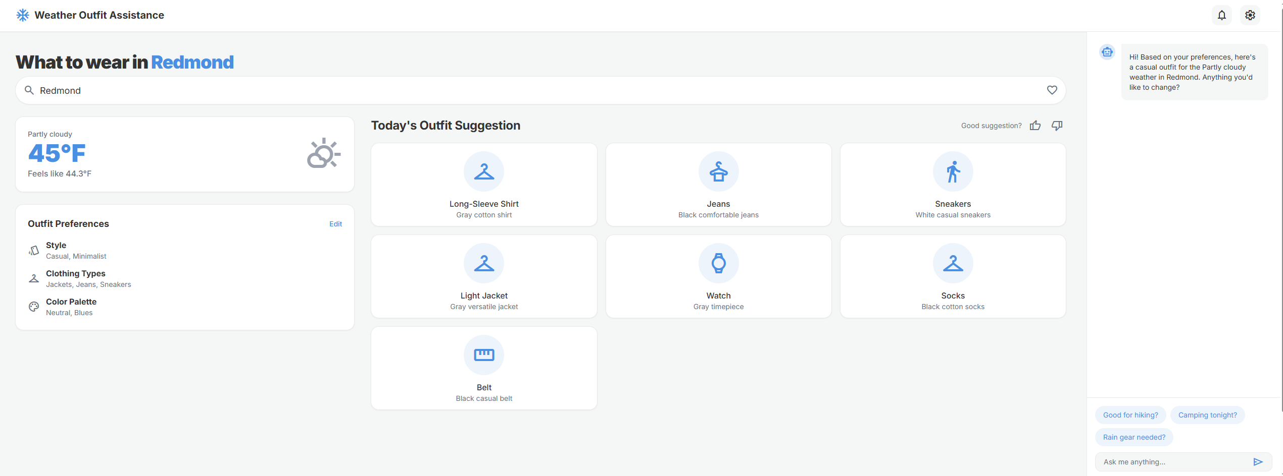 Weather Outfit Advisor Preview